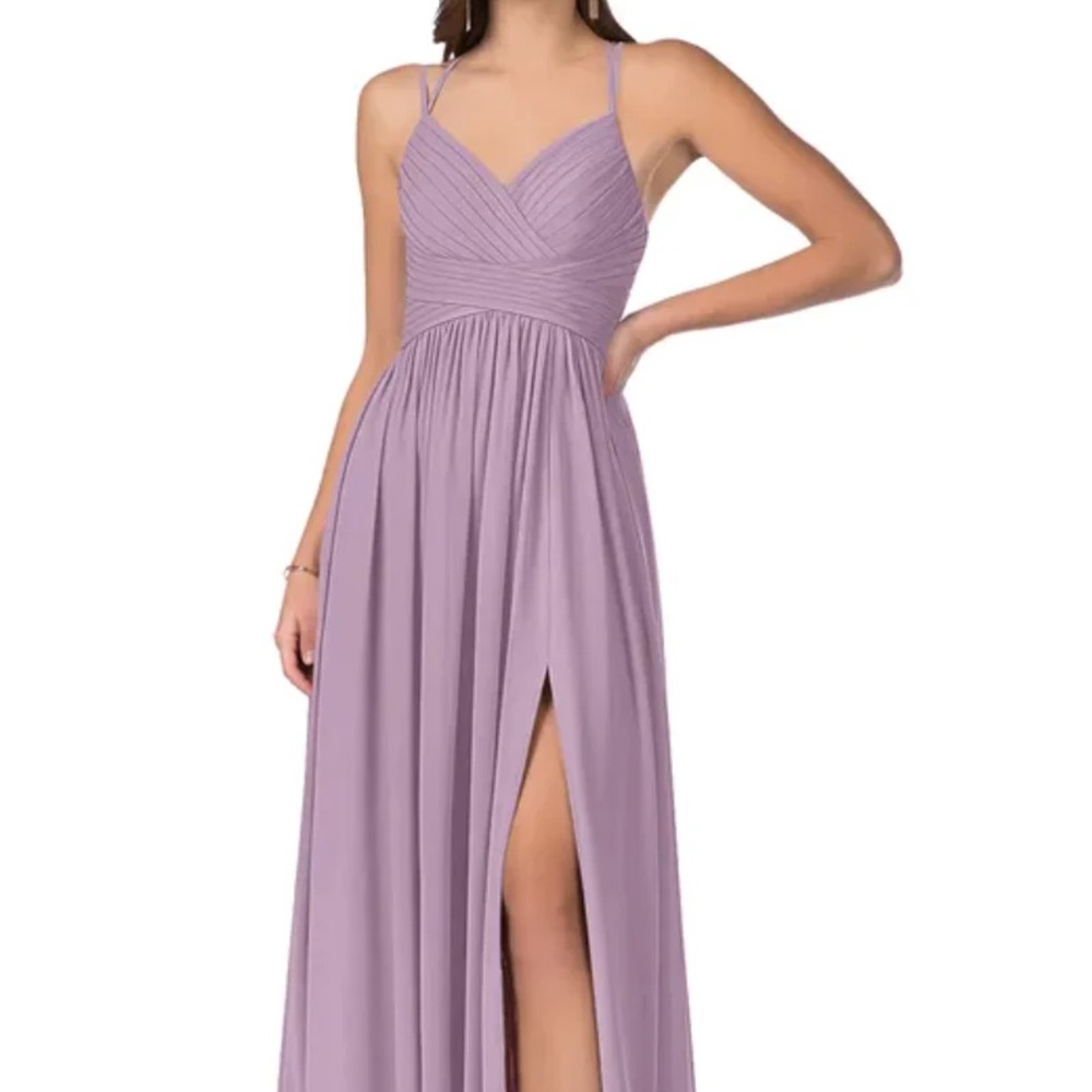 Azazie Jeanna bridesmaid dress in shade Dusk. Size 8